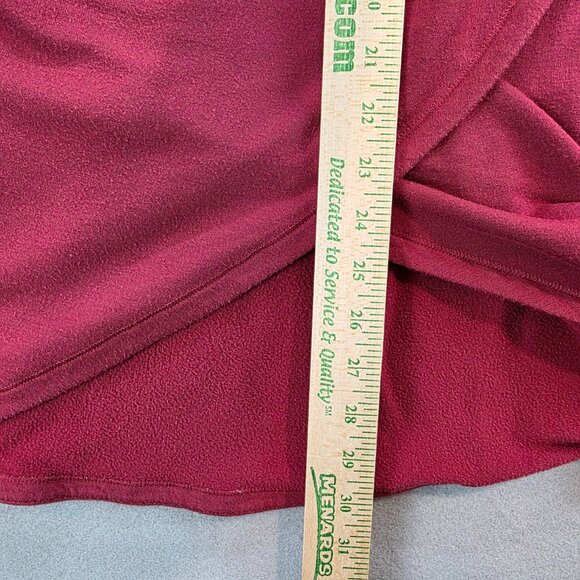 Athleta Decadent Red Purana Wrap Sweatshirt Cardigan Hoodie Soft Stretch Yoga Lg - Picture 12 of 13